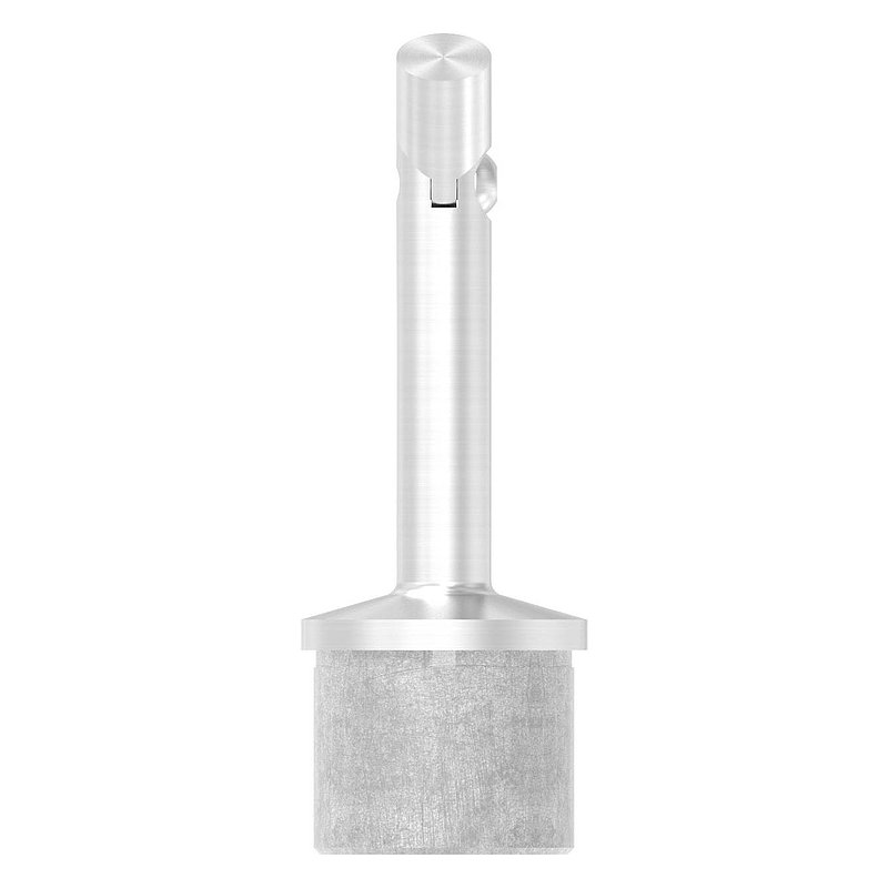 Tube end plug with hinge pin for tube 42.4x2.0mm, AISI304