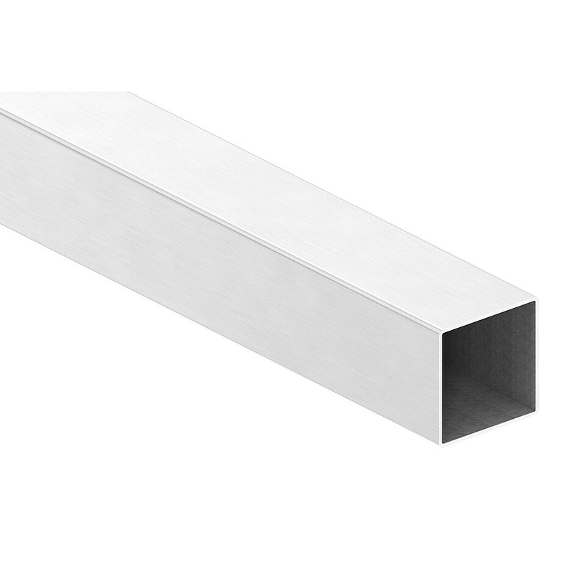 Tube carré acier inoxydable, 60x60x2,0mm, L: 6000mm, V2A