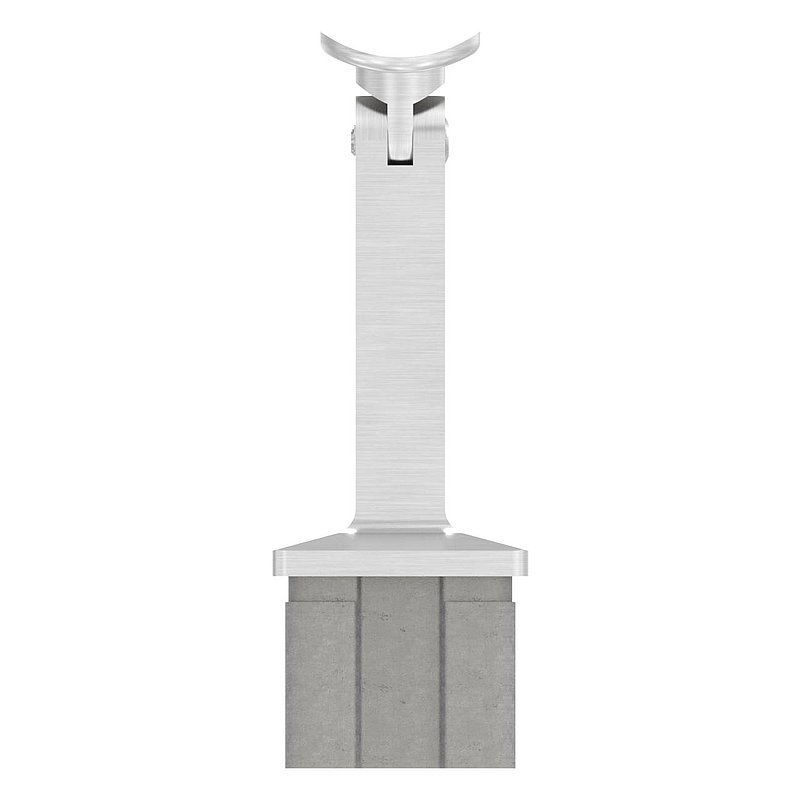 Rohrabschlussstopfen mit Gelenkstift für Rohr 40x40x2mm, V2A