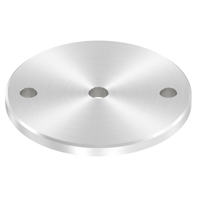 Anchor plate Ø 120x8mm, with bevelled edge and chamfer, AISI304