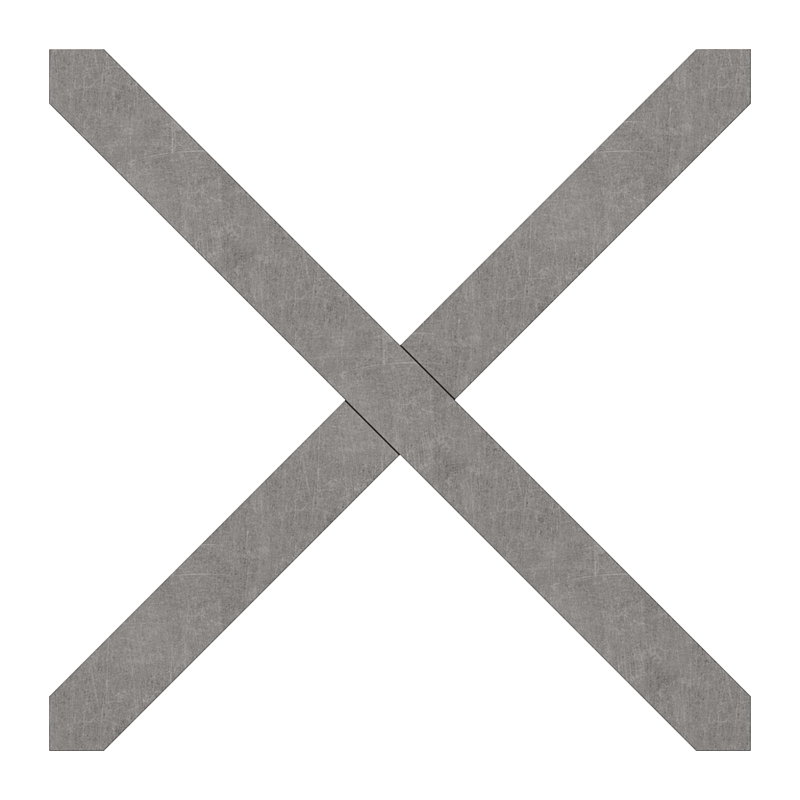 Kreuz 12x12mm, 108x108mm