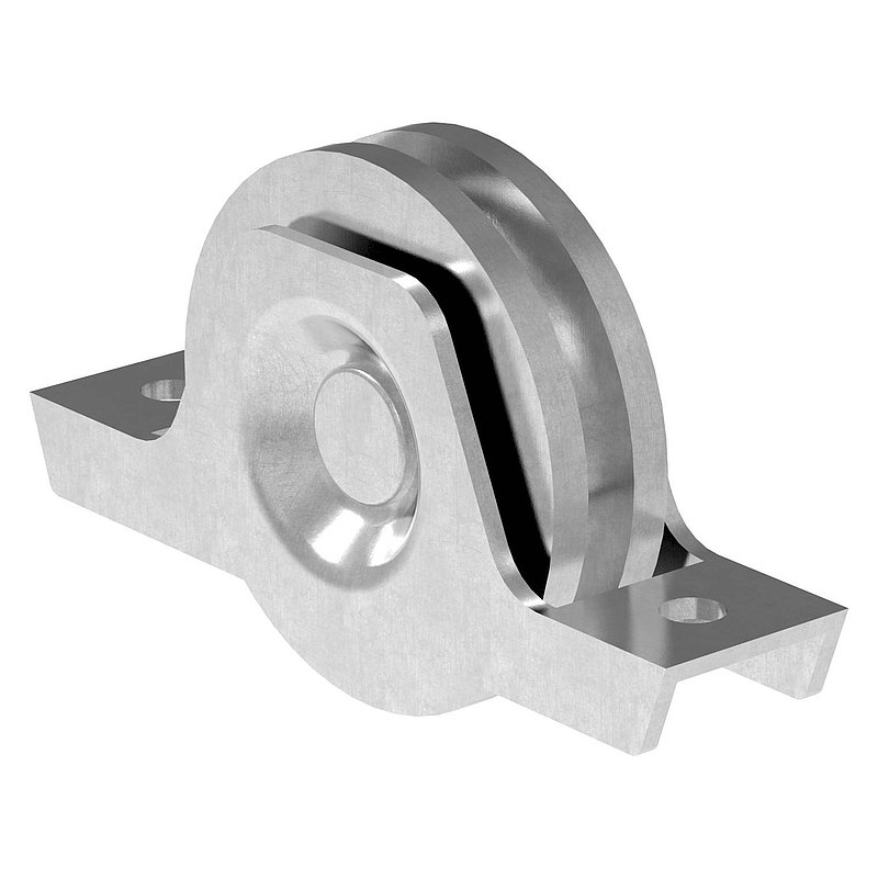 Schiebetorrolle 78mm mit U-Rille 8x8mm