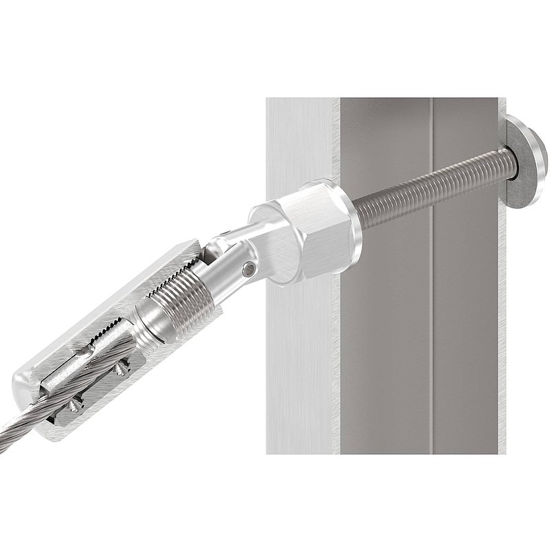 Gewindeterminal zur Selbstmontage, Seil 5mm, V2A
