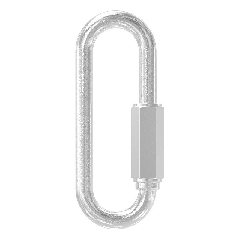 Maillon rapide long, 6mm, V4A