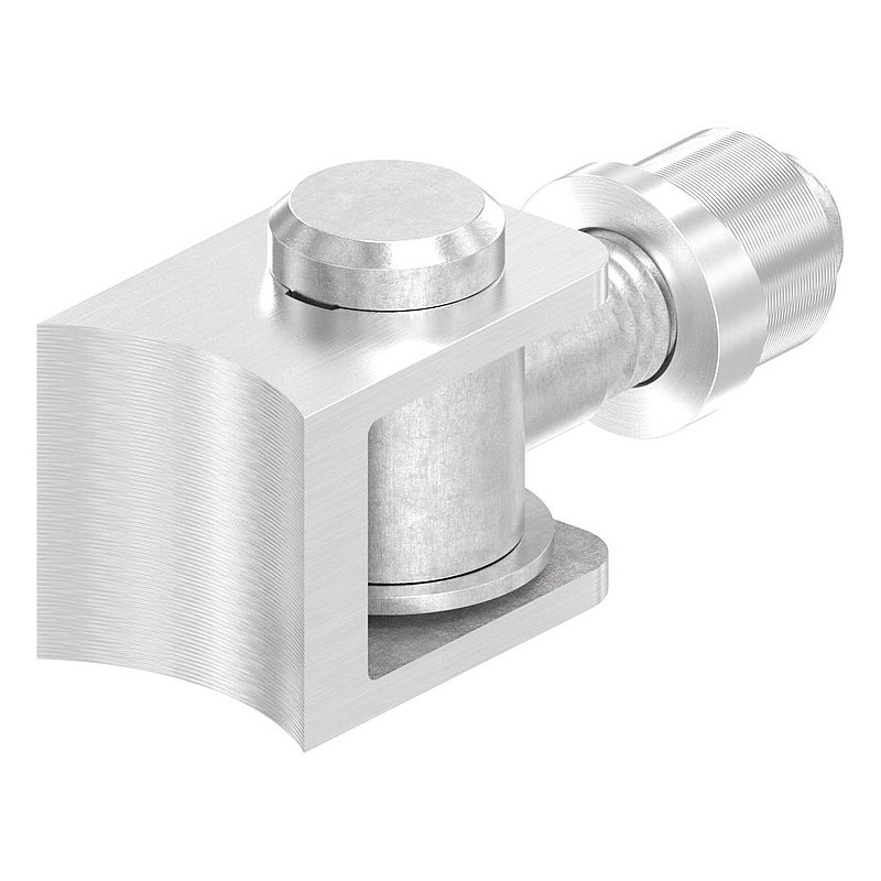 Door hinge withthreaded sleeve M12 and for pipe 42,4mm, AISI304