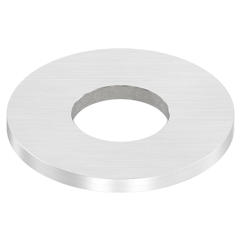 Ankerplatte Ø 80x6mm, mit Längsschliff, V2A