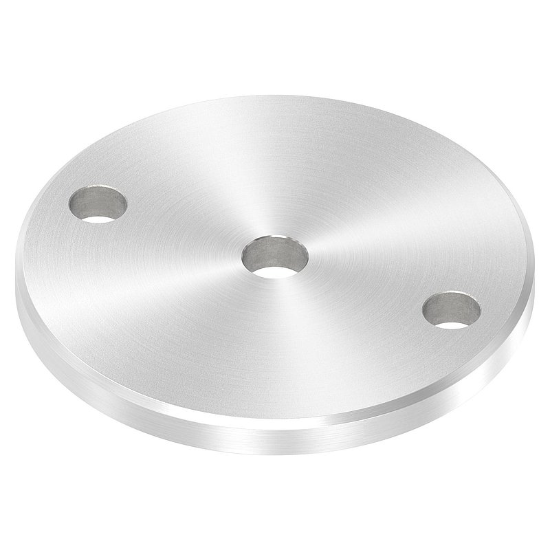 Anchor plate Ø 100x8mm, with bevelled edge and chamfer, AISI304