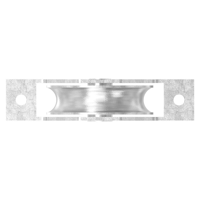 Schiebetorrolle, Rundrille, Ø 88mm, V2A