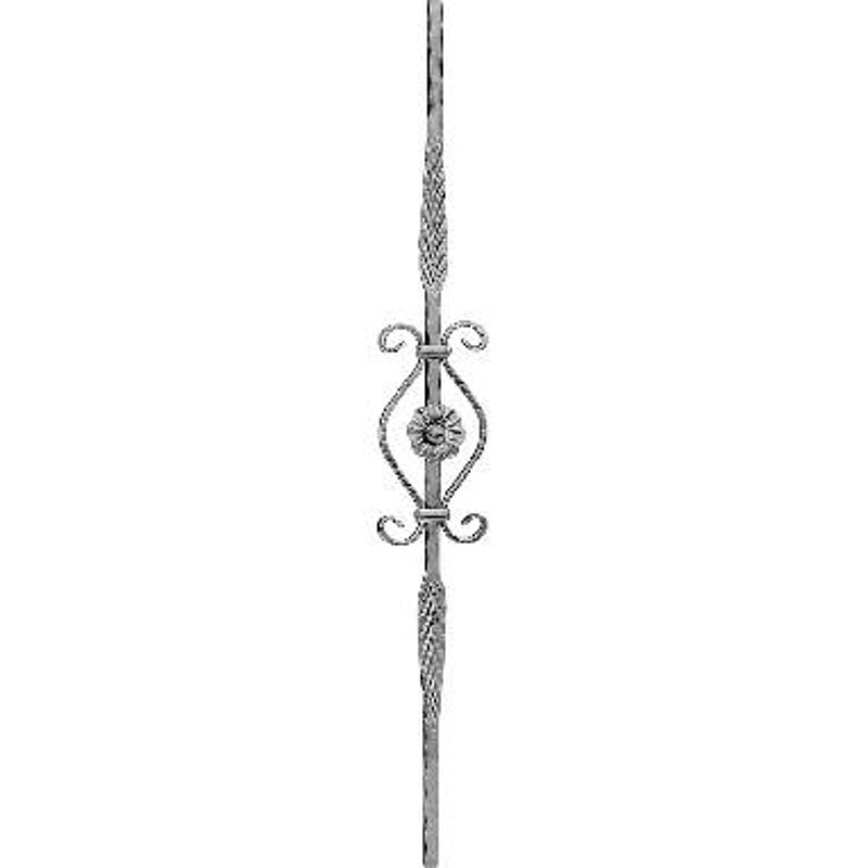 Zierstab 12x12mm, geschmiedet, H: 950mm