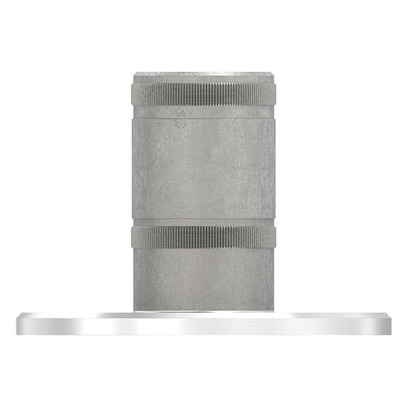 Ancrage mural et au sol avec striures, pour tube 42,4x2,0mm, V2A