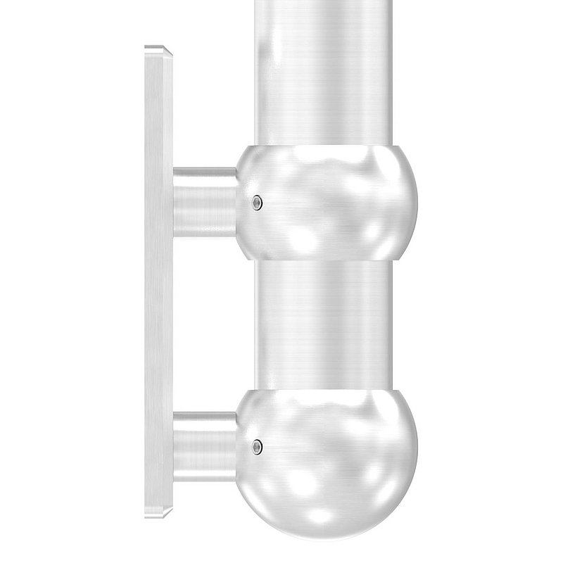 Wall mounting for railing posts 48.3 mm, AISI304