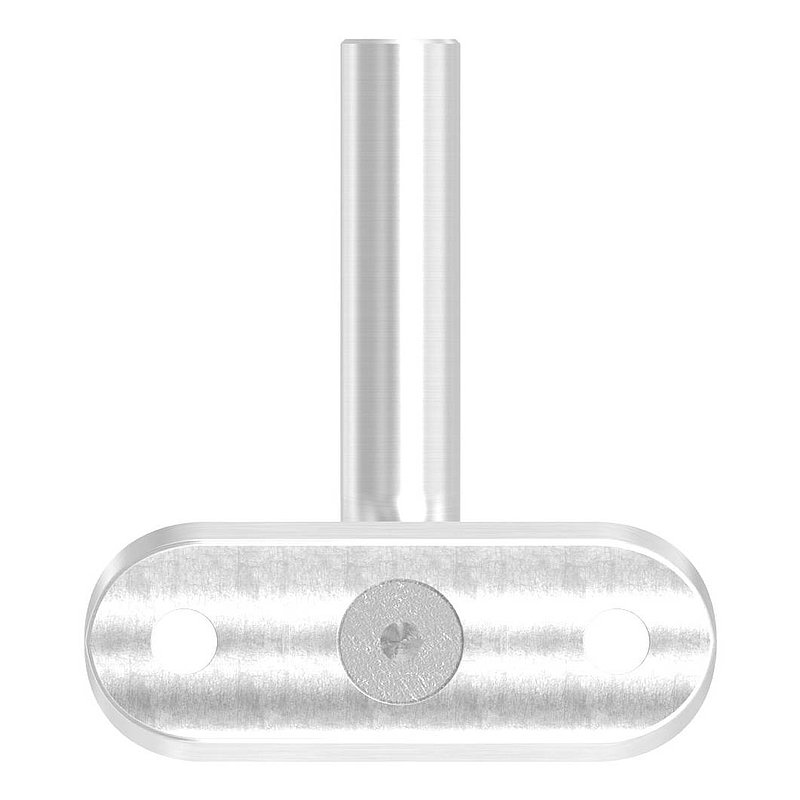 Bügel Ø 12mm mit Handlaufanschlussplatte 33,7mm, V2A