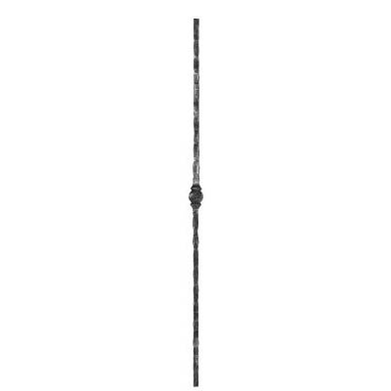 Knubbelstab 13x13mm, gehämmert, H: 1250mm