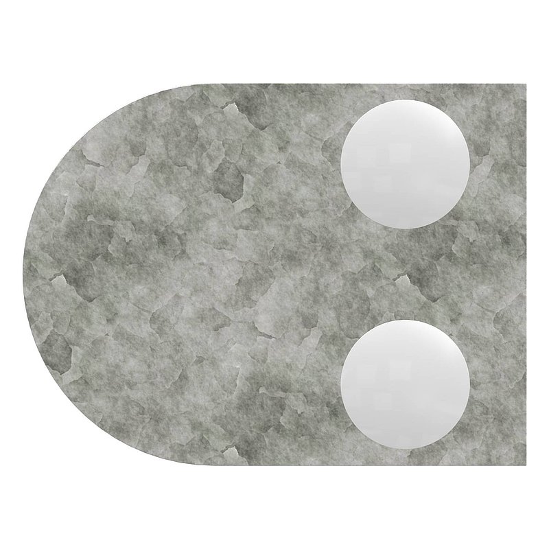 Glasklemme Mod. 30, Anschluss: 60,3mm, Zink roh