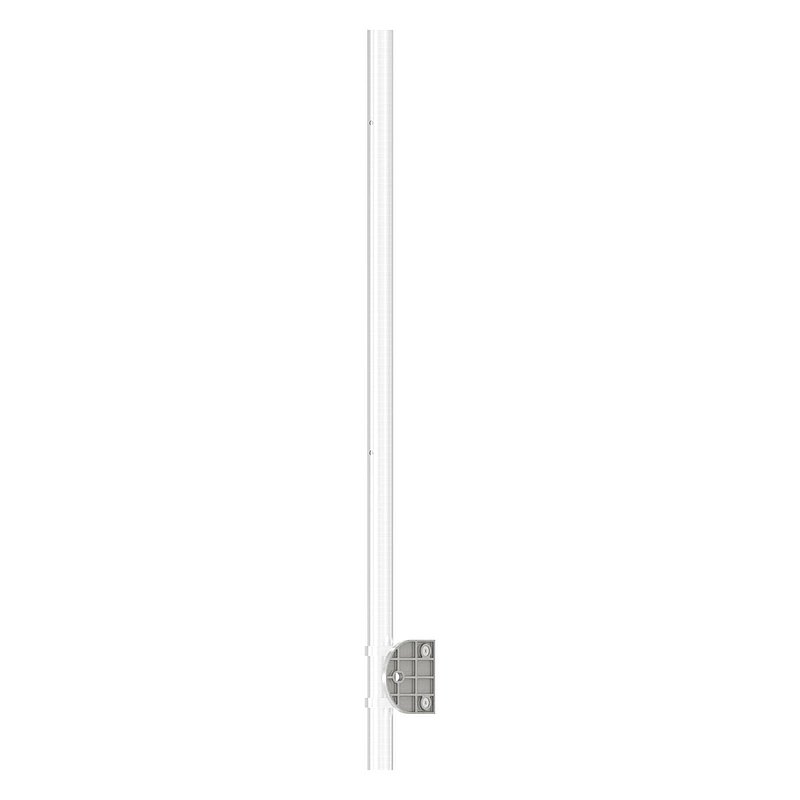 Edelstahlpfosten V2A zur Wandmontage für 90° Inneneck, H: 1190mm