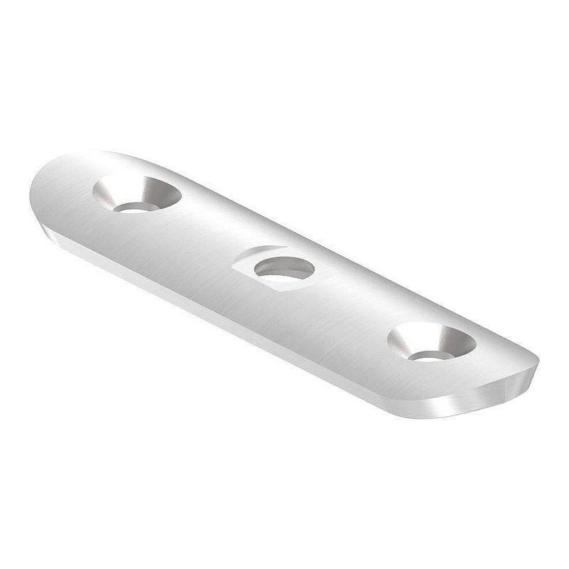 Plaque de raccordement de mains courantes version longue, 42,4mm, V2A