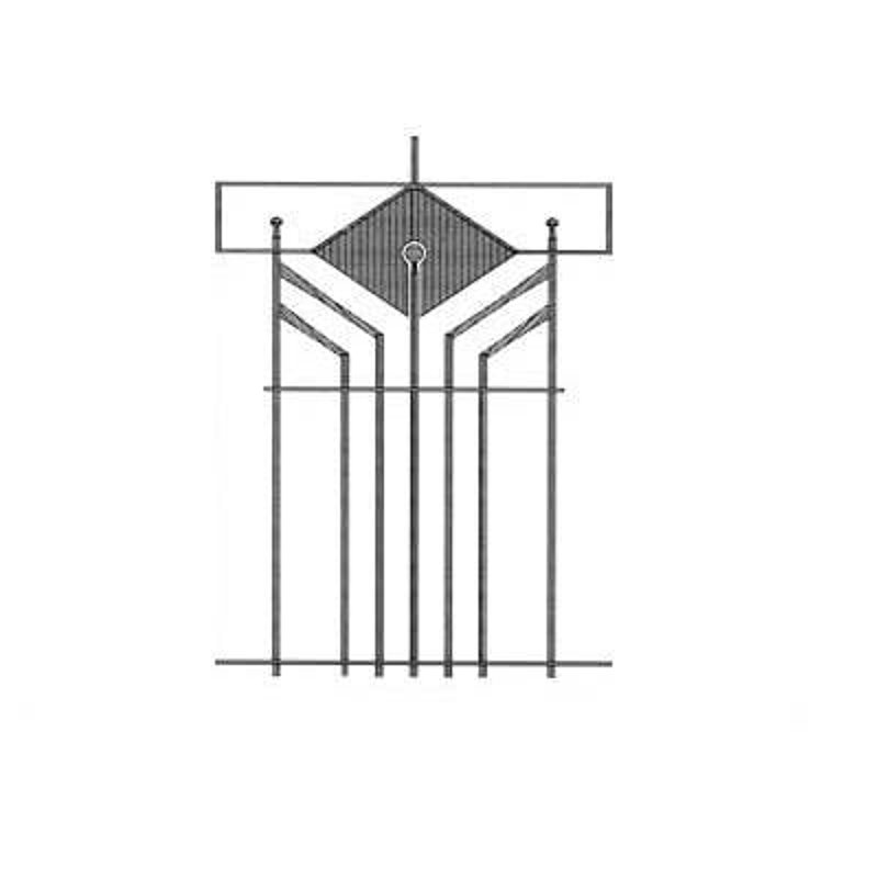 Remplissage de garde corps court (pièce centrale), 720x840mm