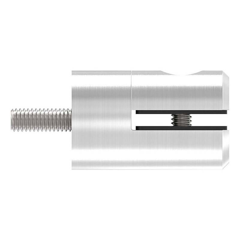 Support de tôle, Ø 25mm, jonction: droite, V2A