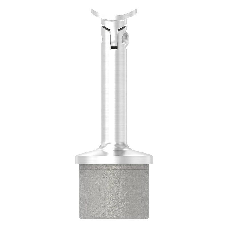 Rohrabschlussstopfen mit Gelenk und Platte, für 42,4x2,0mm, V2A