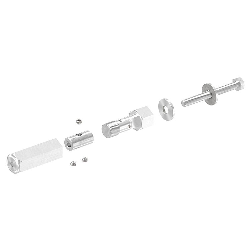 Gewindeterminal zur Selbstmontage, Seil 4mm, V2A