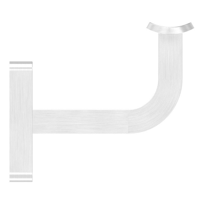 Handrail bracket with handrail connection plate and cover rosette (round plate and bracket welded),