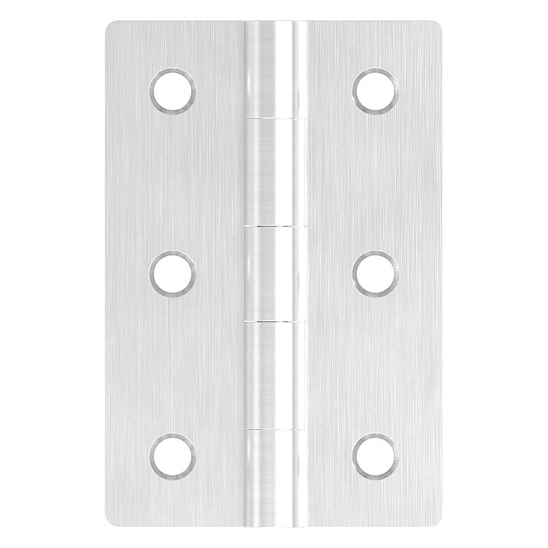Charnière acier inoxydable 75x50mm avec tige fixe, V2A