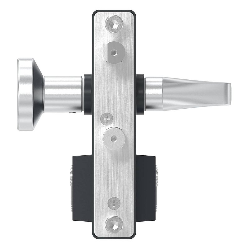 grille gate lock GTS 2 with anti-panic function for tube thickness 40-60mm, housing RAL 7016
