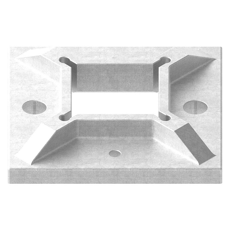 Wall and floor anchor, 100x100x8mm, AISI304