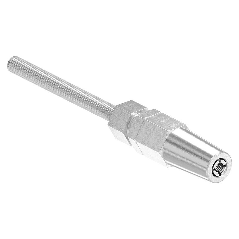 Gewindeterminal zur Selbstmontage für Seil Ø 6mm und Gewinde M8, V4A