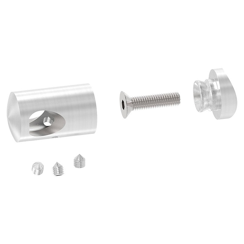 Querstabhalter für 42,4mm Rohr, 12,2mm Bohrung, Außenecke, V4A