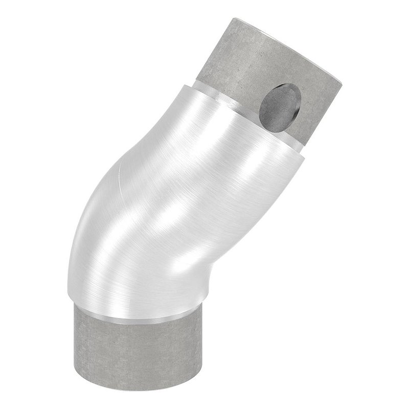 Tube coudé à 90°, réglable, pour tube Ø 42,4x2,0mm, V4A