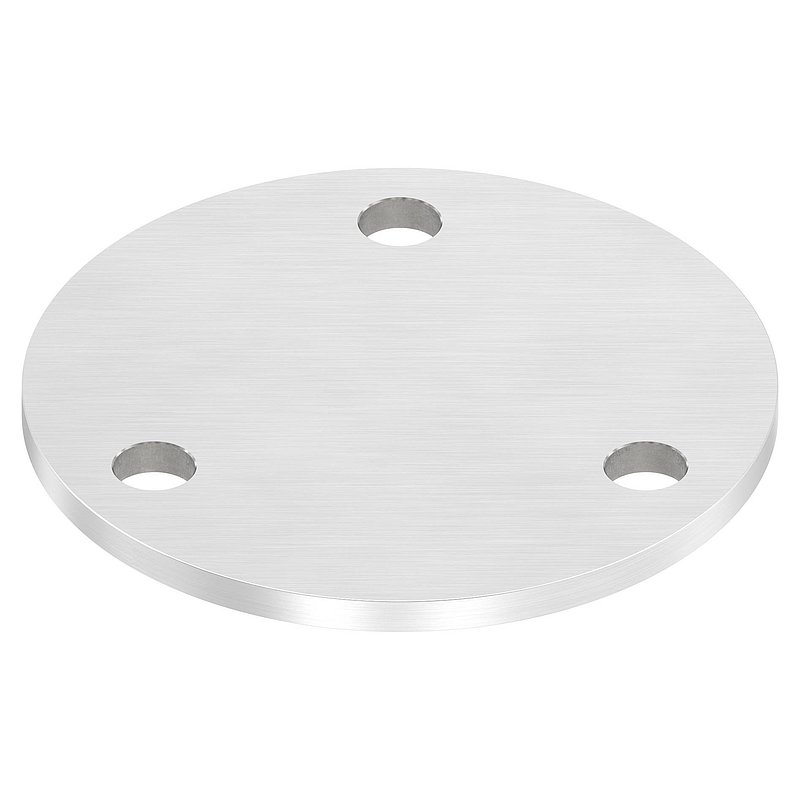 Anchor plate Ø 120x6mm, with longitudinal grinding, AISI316