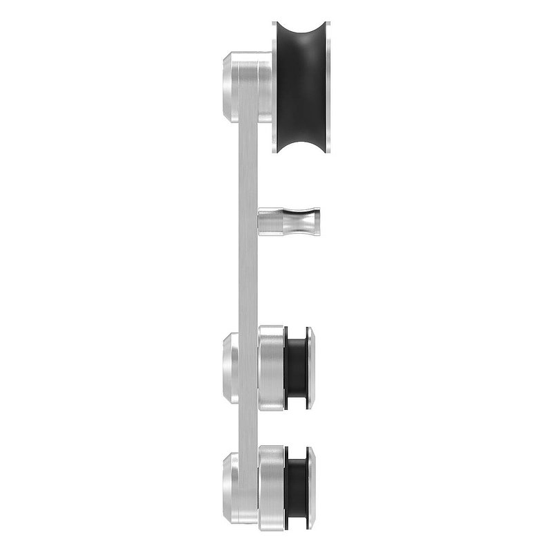 Einzelrollwagen für Glasschiebetüren, V2A