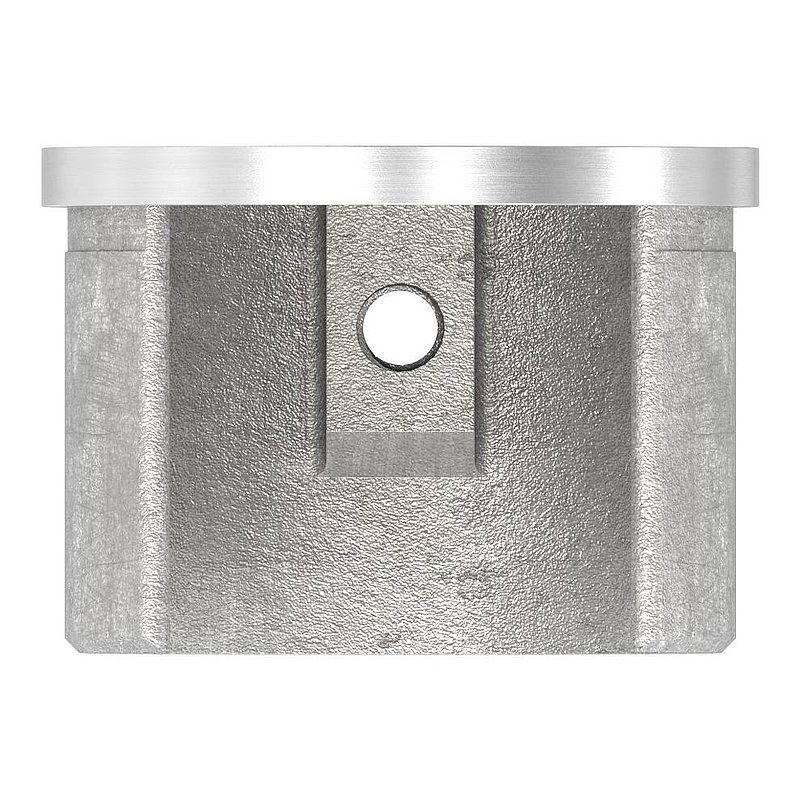 Endkappe, flach, für Nutrohr 48,3mm, V2A