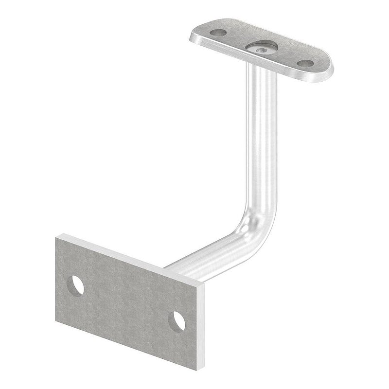 Handlaufhalter mit Handlaufanschlussplatte 42,4mm (Ronde und Bügel verschweißt), V2A