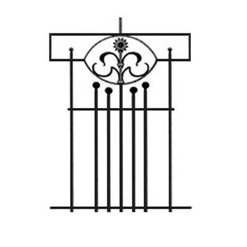 Remplissage de garde corps court (pièce centrale), 720x840mm