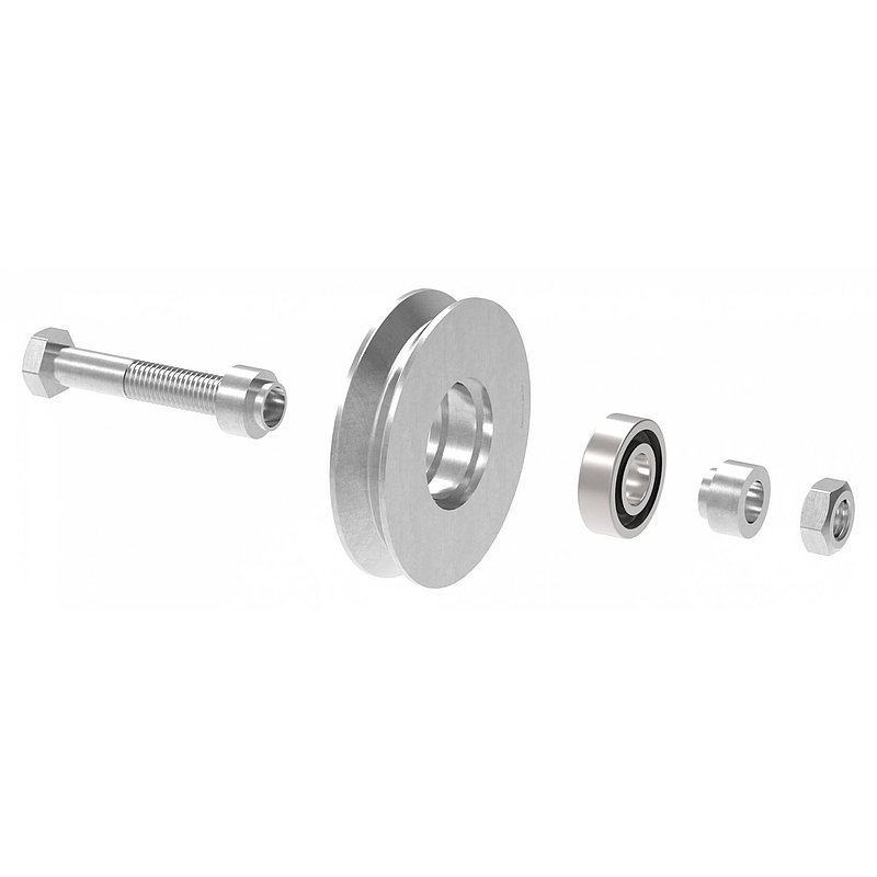 Schiebetorrolle mit V-Rille