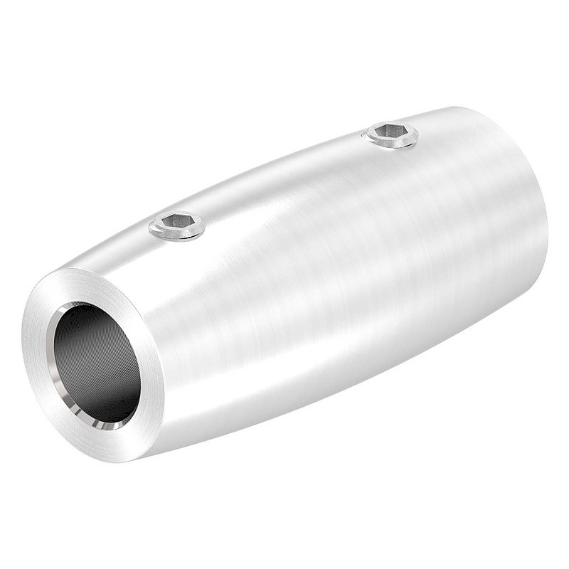 Bar connector for 10mm round, L: 45mm, Ø 20mm, AISI304