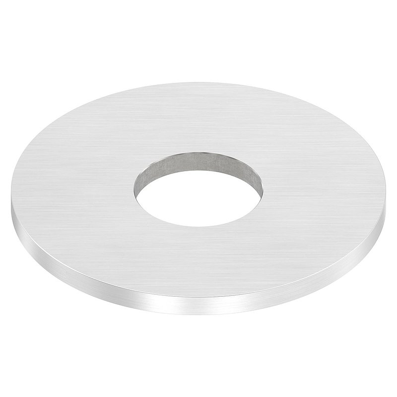 Ankerplatte Ø 100x6mm, mit Längsschliff, V2A