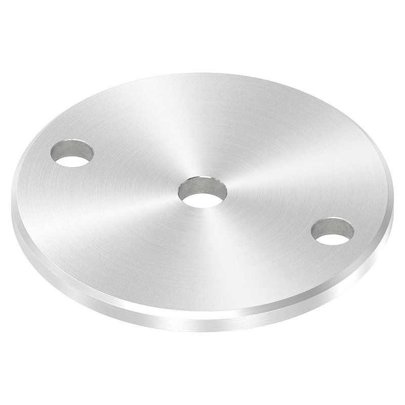 Ankerplatte Ø 100x6mm, mit Rundschliff und Fase, V2A
