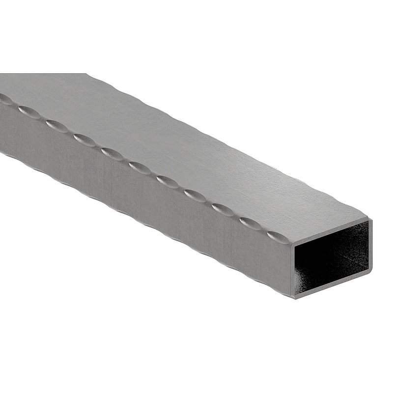 Rechteckrohr 50x30x2,5mm, L: 6000mm, gehämmert