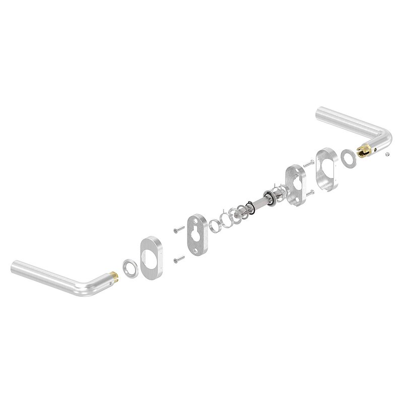 Pair of lever handles,, rotatable AISI304