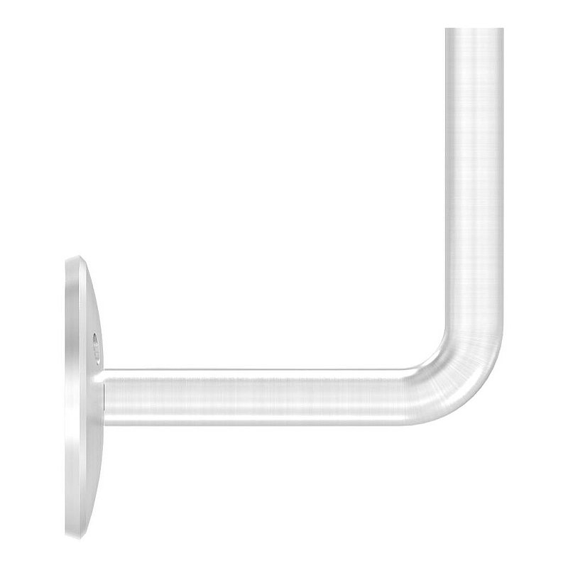 Handrail bracket for welding (round plate and bracket screwed together), AISI304