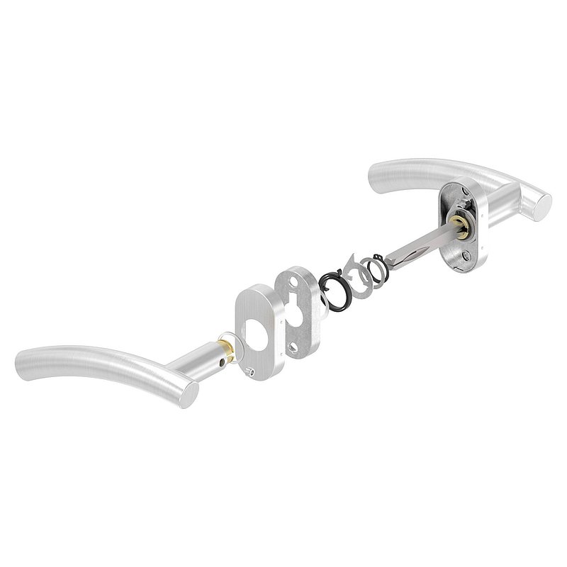 Paire de poignée de porte, pivotant, V2A
