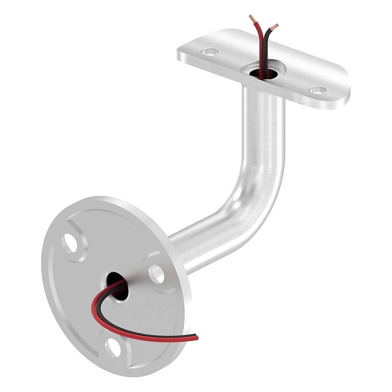 Handlaufhalter mit Kabeldurchführung für LED Handläufe, V4A