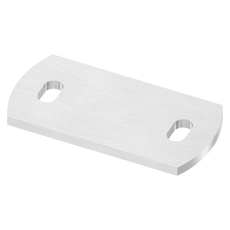 Ankerplatte, 120x60x6mm, mit Längsschliff, V2A