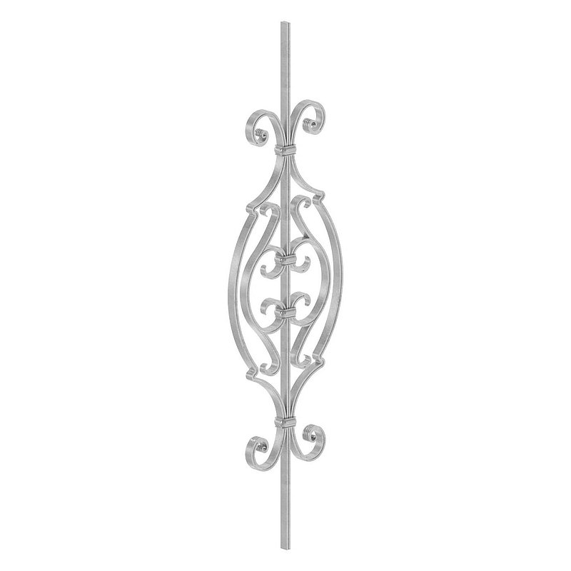 Zierstab 16x8mm, gerillt, Barock, H: 900mm