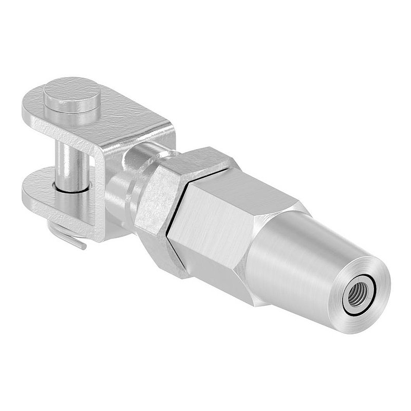 Châpe à monter soi-même par un système de serrage pour câble Ø 4mm, V4A