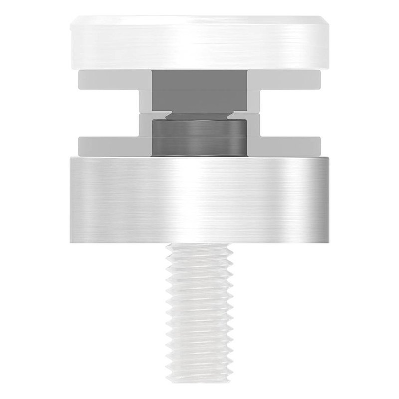 Unterteil Ø 30mm, mit Durchgangsbohrung , T: 10mm, V2A