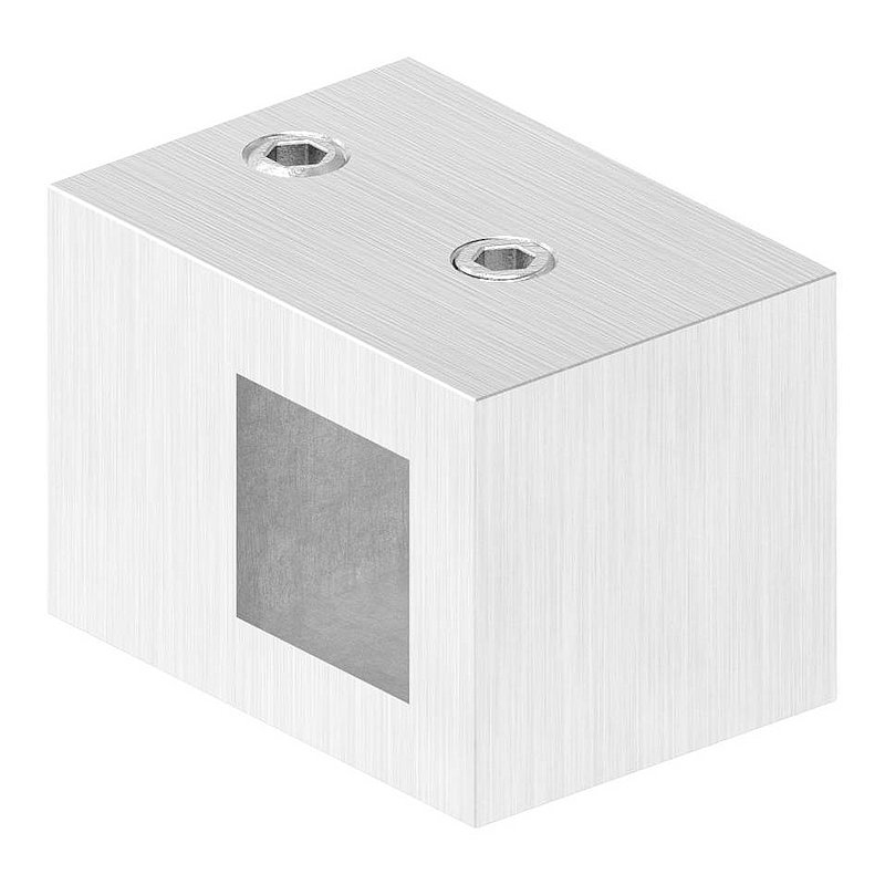 Querstabhalter, gerader Anschluss, 12x12mm Vierkan